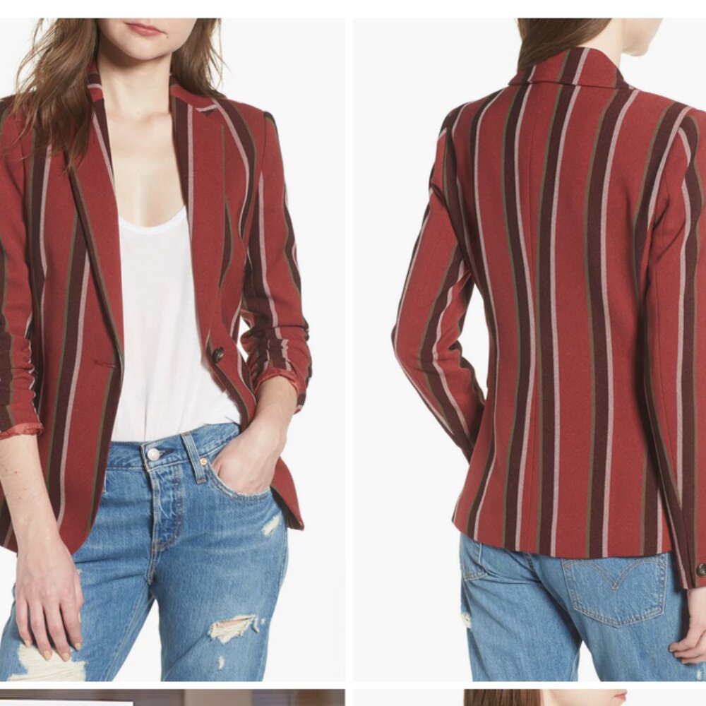 Mural striped blazer , size L.